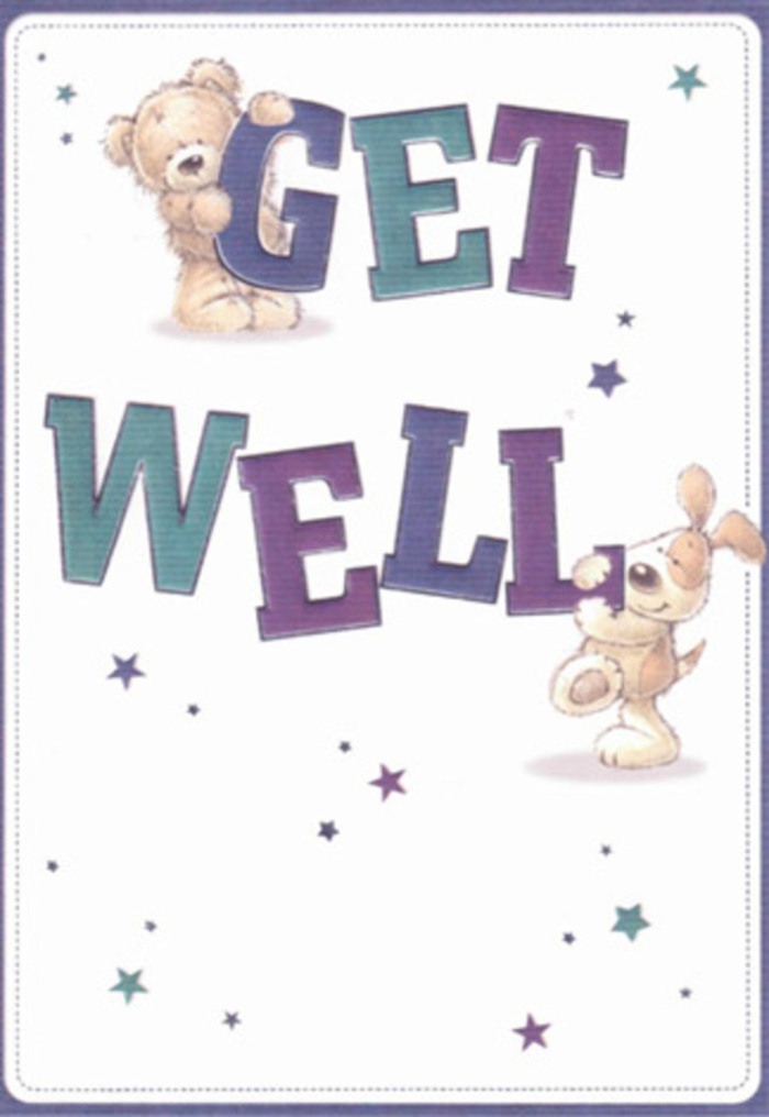 Embodying the gentle encouragement often found in Biggin Hill's close-knit neighbourhoods, this get well card presents an illustrated bear and a puppy, each overflowing with warmth and optimism. Playful stars, like scattered hopes, encircle the pair as they balance and cradle bold, artistic letters shaded in lush purple and sea-green. The bear, soft and plush as a cherished childhood toy, offers reassurance with an outstretched paw, while the puppy's floppy ears and curious gaze project liveliness and hope. The tactile quality of their fur is so detailed, you can almost feel the cozy comfort-much like the embrace of a thoughtfully arranged bouquet. The text's confident design anchors the composition, giving it an uplifting presence perfect for someone in need of cheer. Against the clean white background, every detail-from the hand-drawn lines to the shimmering stars-glows with positivity. Sending this card from a local florist in Biggin Hill feels as personal as delivering flowers to a friend's doorstep, infusing each gesture with kindness, encouragement, and the unique brightness of our community spirit.